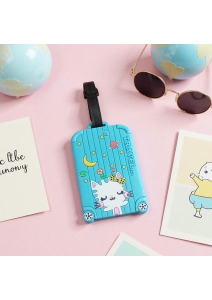 Sırt Çantası, Spor Çantası, El Valizi, Bagaj Çanta Bavul Valiz Isimlik Etiketi Renkli ve Esnek Mascot ve Uyarı Yazılı Çanta Aksesuarı Yedek Kart Hediye