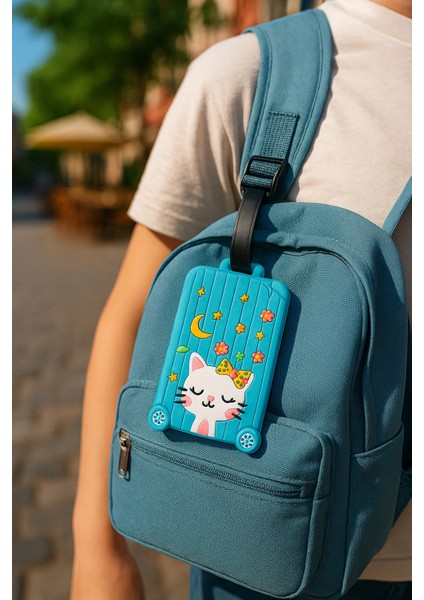 Sırt Çantası, Spor Çantası, El Valizi, Bagaj Çanta Bavul Valiz Isimlik Etiketi Renkli ve Esnek Mascot ve Uyarı Yazılı Çanta Aksesuarı Yedek Kart Hediye modelleri