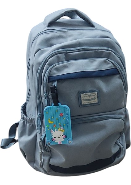 Sırt Çantası, Spor Çantası, El Valizi, Bagaj Çanta Bavul Valiz Isimlik Etiketi Renkli ve Esnek Mascot ve Uyarı Yazılı Çanta Aksesuarı Yedek Kart Hediye