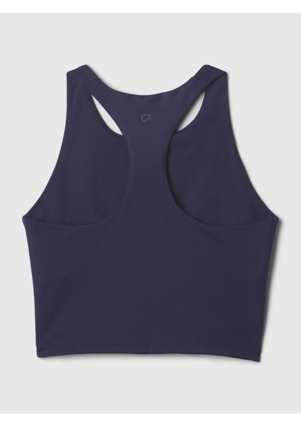 Kadın Lacivert Halter Yaka Crop Spor Üst fiyatları