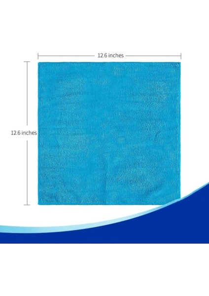 12'li Mikrofiber Temizlik Bezi, 30X30 Cm, Mavi, Yumuşak ve Hızlı Temizlik Seti fırsatları