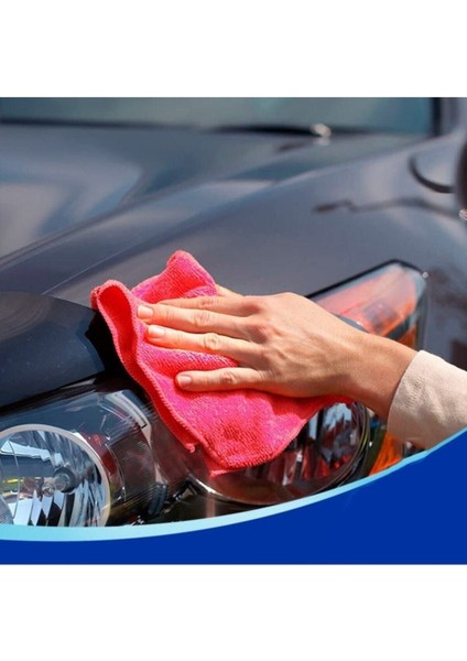 12'li Mikrofiber Temizlik Bezi, 30X30 Cm, Mavi, Yumuşak ve Hızlı Temizlik Seti