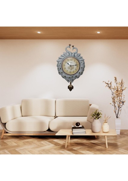 Duvar Saati Tavuskuşu Temalı Polyester Saat No.6 40 x 60 cm fiyatları