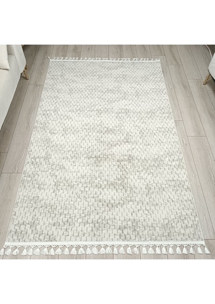 Püsküllü Kaymaz Taban Halı Koridor Mutfak Yolluk Makinede Yıkanabilir