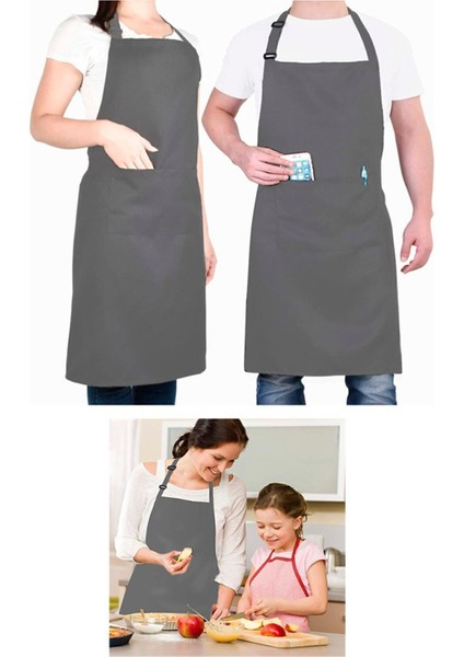 Su Geçirmez Mutfak Önlüğü, Nano Cepli, Askılı, Şık ve Kullanışlı Tasarım