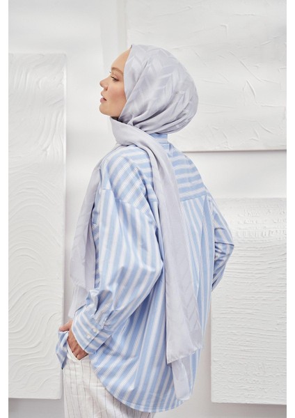 Italyan Jakar Zigzag Desen Şal - Gümüş fiyatları