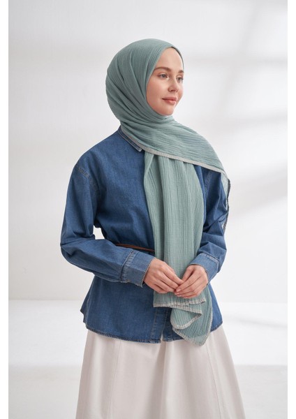 Müslin Biyeli Şal -Mint modelleri