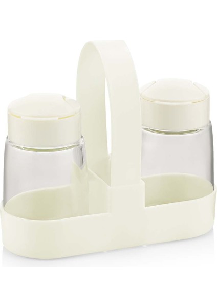 Tuzluk Biberlik Set Qlux Masaüstü Tuzluk Biberlik Kürdanlık Set 100 ml Tuzluk Seti