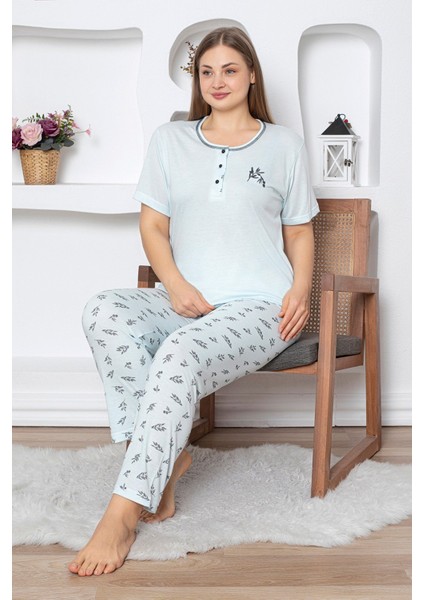 Yaprak Desenli Büyük Beden Pijama Takımı fiyatları