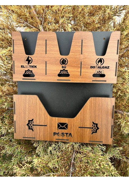 Modern Siyah Ahşap Posta Kutusu ve Fatura Kutusu, Şık ve Dayanıklı Tasarım indirimleri