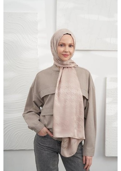 Italyan Jakar Kazayağı Desen Şal - Vizon