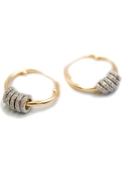 Halkalı Küpe - Büyük 2cm - Altın