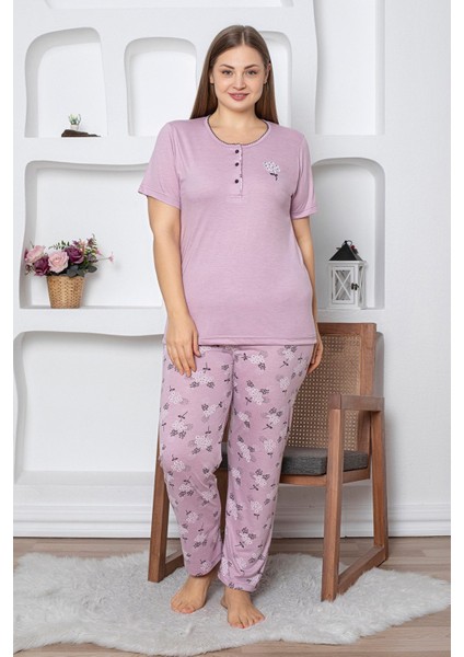 Papatya Desenli Büyük Beden Pijama Takımı fiyatları