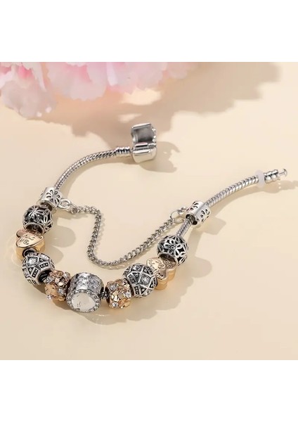 Pandora Tarz , Aşk(My Valentine) Gold Charmlı Bileklik, Ahşap Kutu Içerisinde fiyatları