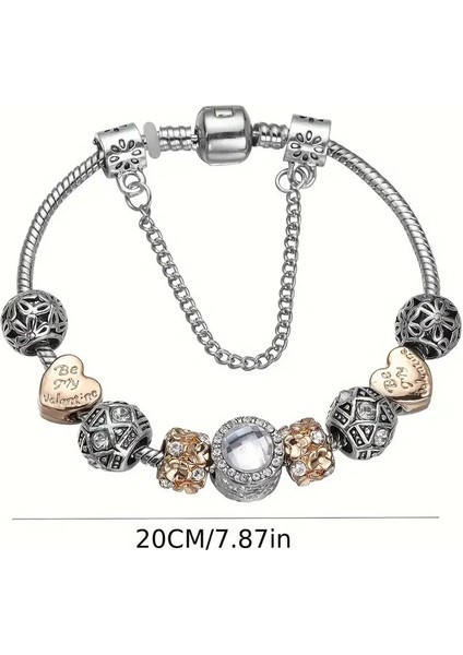 Pandora Tarz , Aşk(My Valentine) Gold Charmlı Bileklik, Ahşap Kutu Içerisinde modelleri