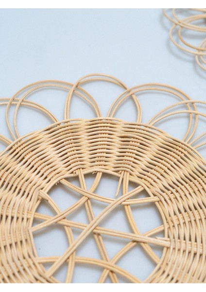 El Yapımı Rattan Üçlü Duvar Süsü, Kahverengi, Şık ve Doğal Dekorasyon Öğesi fiyatları