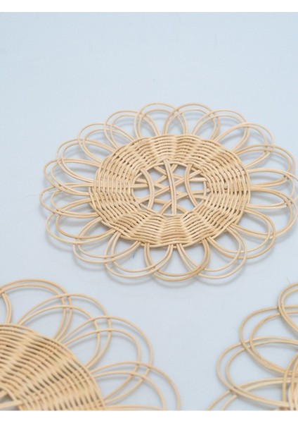 El Yapımı Rattan Üçlü Duvar Süsü, Kahverengi, Şık ve Doğal Dekorasyon Öğesi modelleri