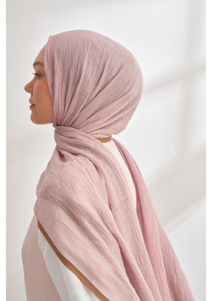 Müslin Degrade Biyeli Şal - Pudra fiyatları