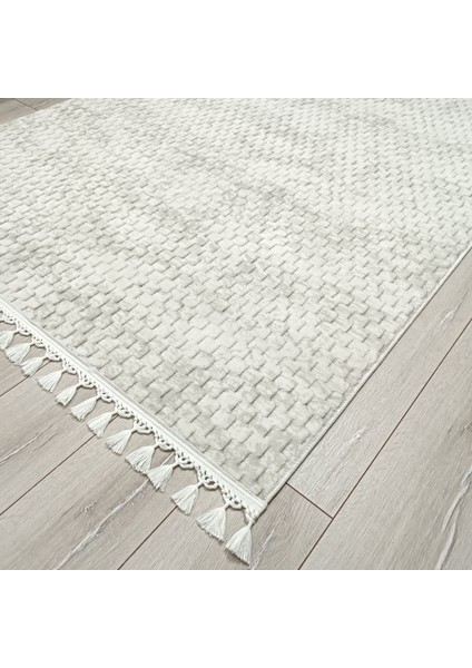 Püsküllü Kaymaz Taban Halı Koridor Mutfak Yolluk Makinede Yıkanabilir