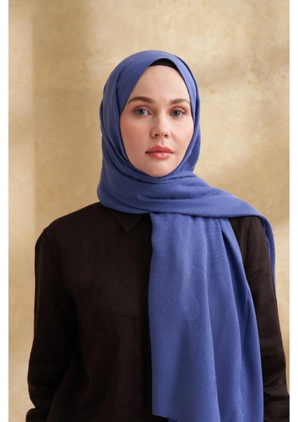 Lyocell Viskon Nomade Desen Şal - Indigo