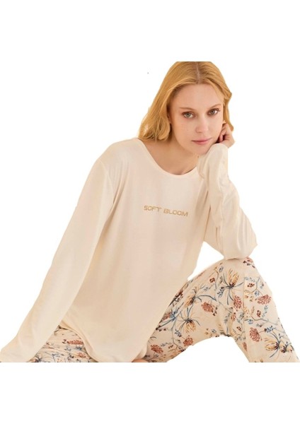 Fıorella Pamuklu Kadın Uzun Kollu Pijama Takımı S–2xl Yumuşak & Şık modelleri