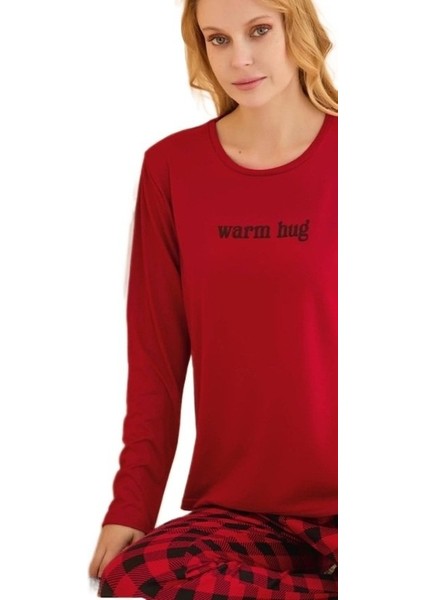 Luccia Kadın Pijama Takımı Uzun Kollu Pamuklu Kumaş S–2xl fırsatları