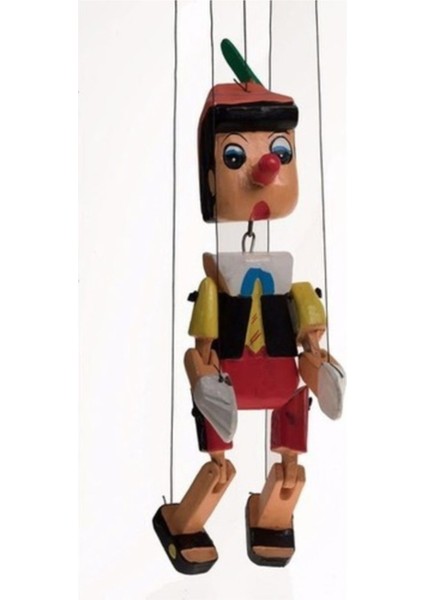 Büyük Boy Ahşap Pinokyo Ipli Kukla Oyuncak 33 Cm, Eğlenceli ve Şık Tasarım