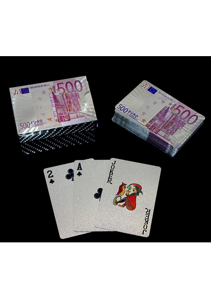 Euro Tasarımlı Gümüş Iskambil Oyun Kartı