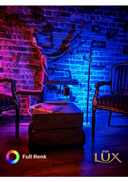 LED Lambader 100 cm Bluetooth Özellikli Mobil Kontrol Sese ve Müziğe Duyarlı Sınırsız Renk