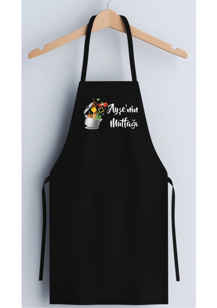 Kişiye Özel Baskılı Mutfak Önlüğü Siyah, Şık ve Kullanışlı Tarz