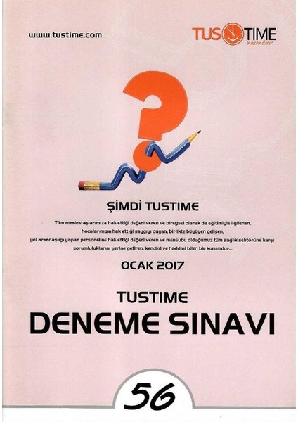 Tus Time 2017 Ocak Deneme Sınavı Temel Bilimler ve Klinik Bilimler 240 Soru