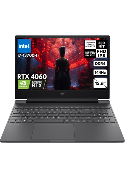 Victus I7-13700H 64GB 2 Tbssd RTX4060 15.6" Fhd Freedos Taşınabilir Bilgisayar Gaming Taşınabilir Bilgisayar 8U846EAFR9