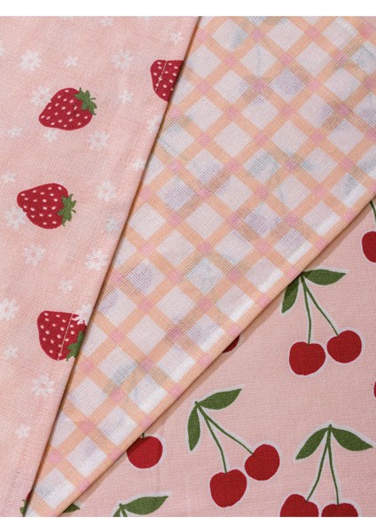 Karışık Baskılı Kurulama Bezi Seti 3'lü 40X50 Cm, Pembe modelleri