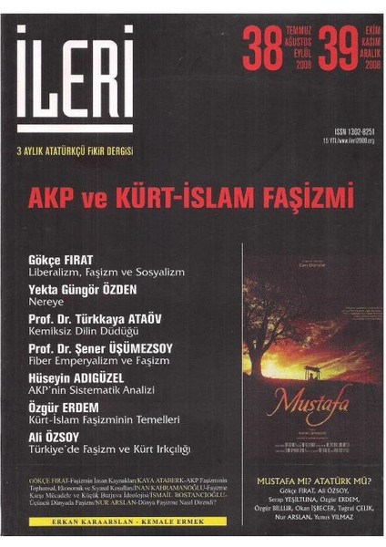 Ileri 3 Aylık Atatürkçü Fikir Dergisi Akp ve Kürt Islam Faşizmi