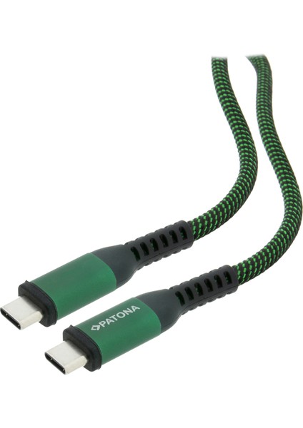 100W USB-C to USB-C Örgülü Kablo 1m | PD Hızlı Şarj, 480 Mbps Data, Laptop & Telefon Uyumlu, 2 Yıl Garantili