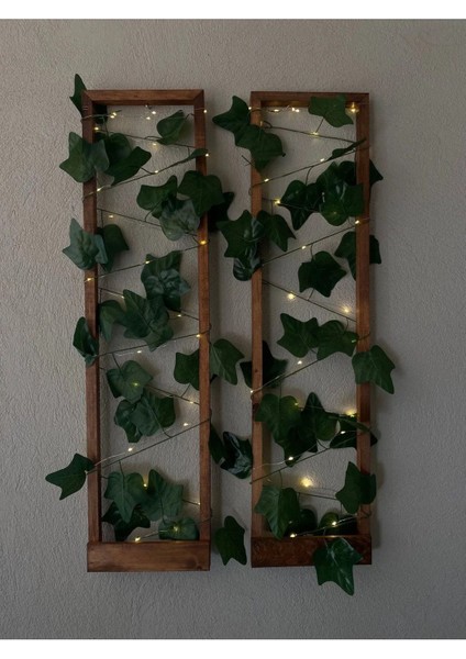 Iki Parça Ahşap Sarmaşık Ledli Duvar Çıtası, Kış Bahçesi ve Balkon Dekoru modelleri