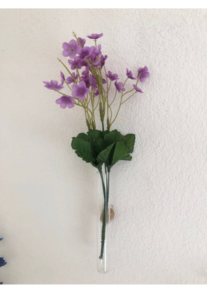 Turuncu Ahşap 10'lu Cam Tüp Duvar Çiçekliği Seti (Çiçekler Dahil Değildir) fiyatları