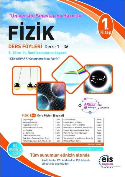 Fizik 1. Kitap Ders Föyleri Ders:1-36 (9, 10 ve 11. Sınıf Konuları)