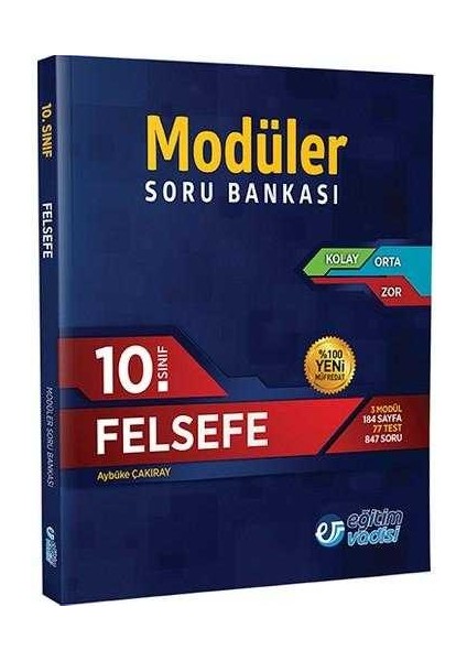 Eğitim Vadisi Yayınları 10. Sınıf Felsefe Modüler Soru Bankası - Aybüke Çakıray