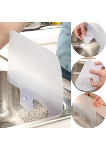 Beyaz Lavabo Su Yağ Sıçratmaz Vantuzlu Plastik Koruyucu Mat indirimleri