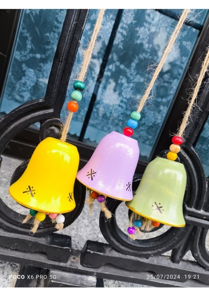 Yeşil Çan Bahçe ve Balkon Duvar Süsü Seti, 3 Parça, Dekoratif ve Şık Tasarım