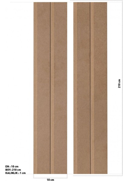 Bej Mdf Lambri Duvar Kaplama Paneli Seti, 5 Adet, Şık ve Doğal Görünüm.