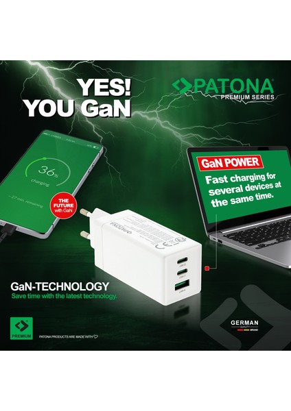 2647 100W GaN Type-C Hızlı Şarj Adaptörü | 3 Port PD 3.0 | MacBook, iPhone, Samsung, Tablet ve Laptop Uyumlu fiyatları