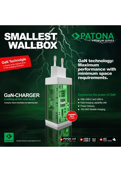 2647 100W GaN Type-C Hızlı Şarj Adaptörü | 3 Port PD 3.0 | MacBook, iPhone, Samsung, Tablet ve Laptop Uyumlu fırsatları