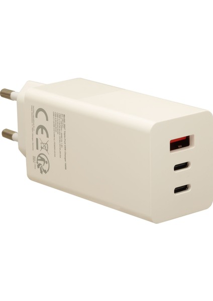 2647 100W GaN Type-C Hızlı Şarj Adaptörü | 3 Port PD 3.0 | MacBook, iPhone, Samsung, Tablet ve Laptop Uyumlu modelleri