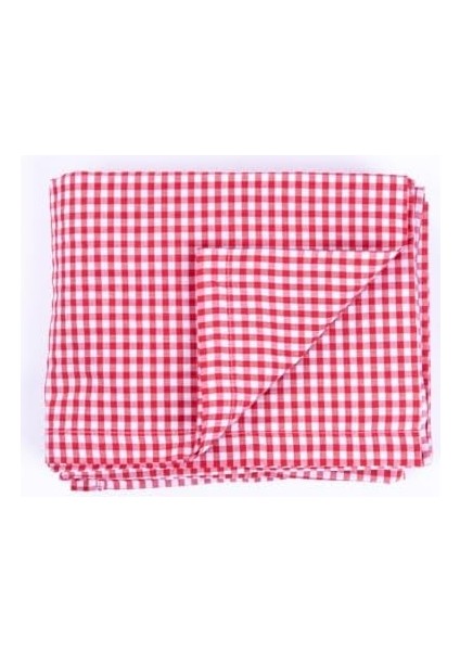 Pötikareli Masa Örtüsü, Peçete Piknik Seti 5 Parça, Kırmızı modelleri