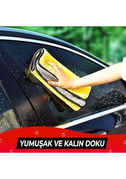 - Ultra Kalın Mikrofiber Oto Araba Yıkama Kurulama Havlusu 70X50 Cm, Büyük Boy Çift Katlı Araç Kurutma Bezi modelleri