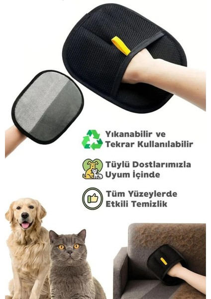 Statik Tüy Toplama Eldiveni | Kedi Köpek Tüyü Temizleyici Eldiven | Leke Bırakmaz Kolay Temizlik fiyatları
