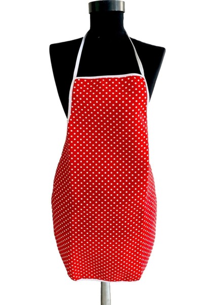 3'lü Mutfak Seti: Su Isı Geçirmez Önlük, Eldiven ve Tutacak, Kırmızı