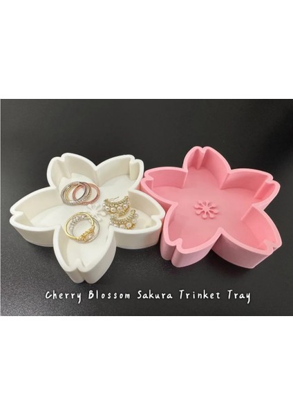 Takı Kutusu,cherry Blossom Sakuraçiçeği Dekoratif Ikili Takı Kutusu